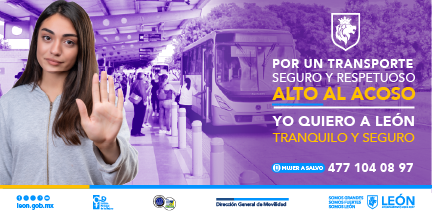 Por un transporte seguro y respetuoso ¡Alto al acoso!